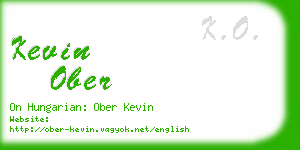 kevin ober business card